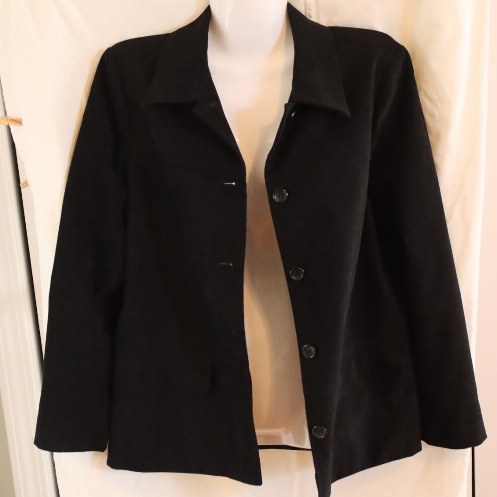 Talbots Petite Pants /Jacket Suit Black Stretch Petite Jacket is P Pants 6P